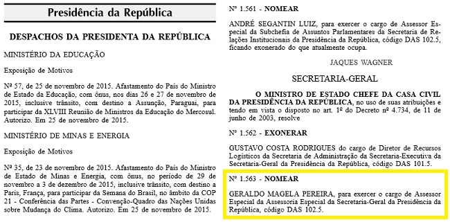 Geraldo Magela é nomeado para cargo no Palácio do Planalto