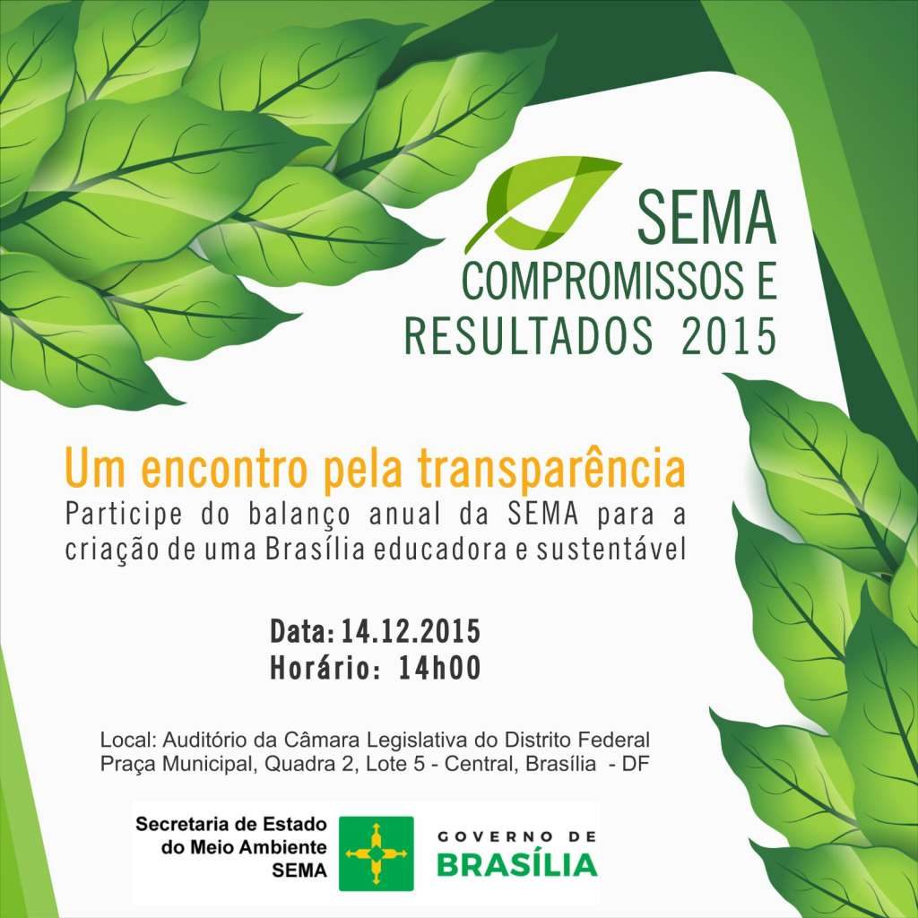 Meio Ambiente apresenta balanço anual de compromissos e realizações