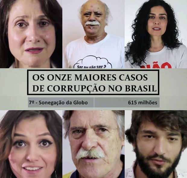 BOLSA ROUANET | Artistas da Globo aparecem em vídeo que acusa a emissora de corrupção