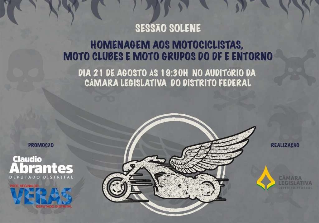 Câmara presta homenagem a motociclistas e moto clubes do DF e Entorno
