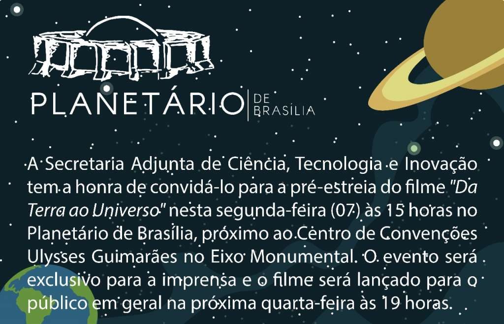 Planetário de Brasília lança novo filme em sua programação