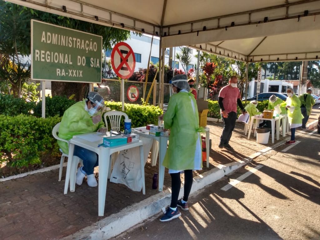 Mais de 600 moradores do SIA e da Estrutural fizeram o teste rápido para a Covid-19