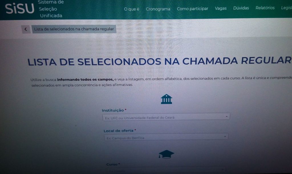Matrícula dos aprovados na primeira chamada do Sisu começa nesta quinta