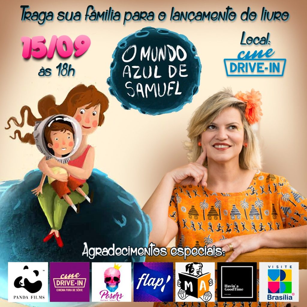 Cine Drive-in será palco de lançamento do livro “O mundo azul de Samuel”