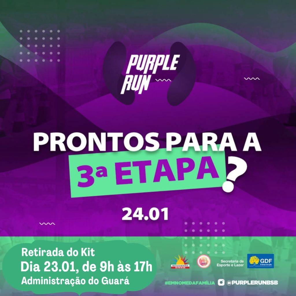 3ª Etapa da Purple Run continua em prol das famílias com epilepsia
