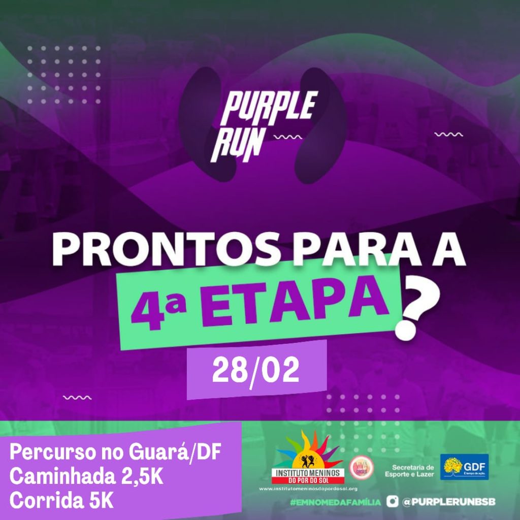 4ª Etapa da Purple Run incentiva doação de cestas básicas às famílias carentes