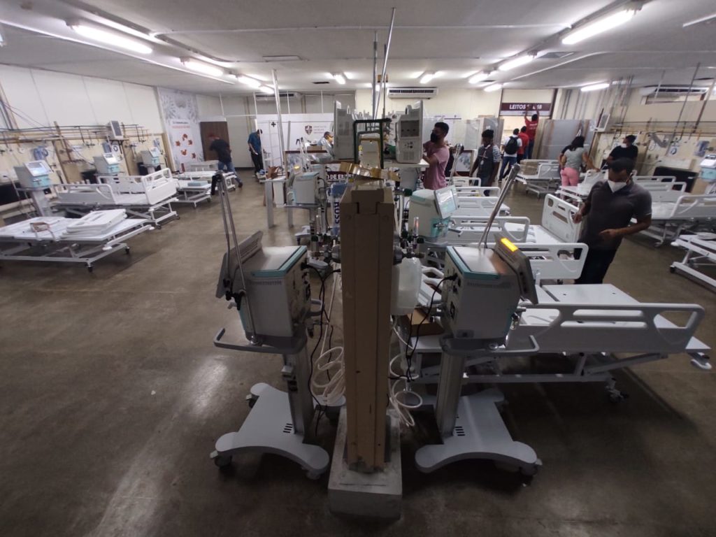 Hospital de Base do DF começa a instalar novos leitos de UTI covid-19