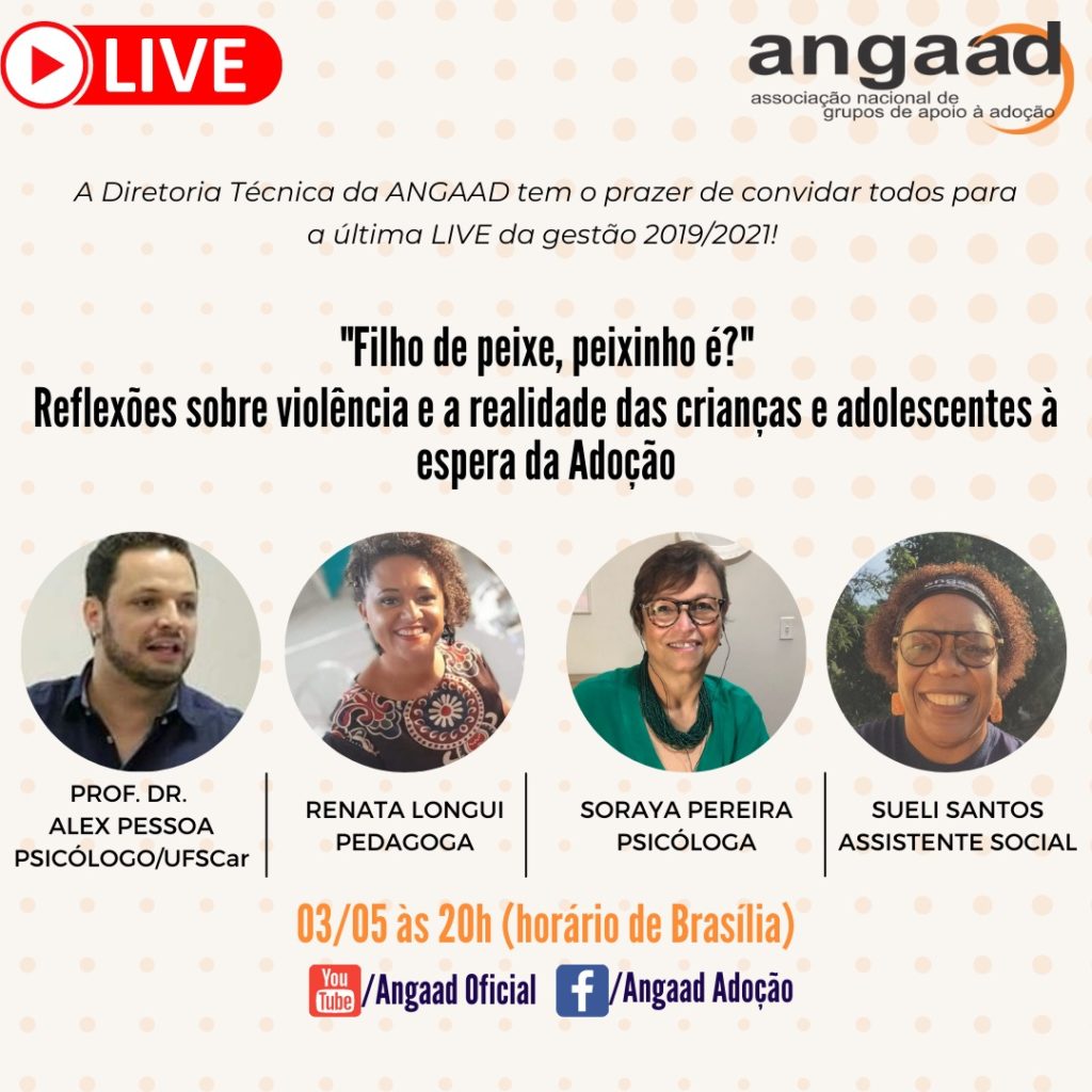 Presidente do Aconchego participa de live realizada pela ANGAAD