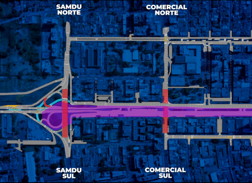 Viaduto da Samdu será interditado para obras do túnel de Taguatinga