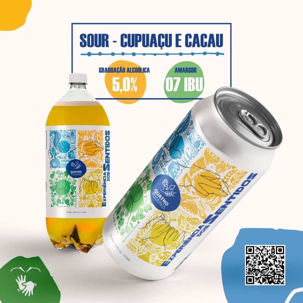 Quatro Poderes participa do projeto Experiência dos Sentidos com rótulo de cerveja para comunidade Surda