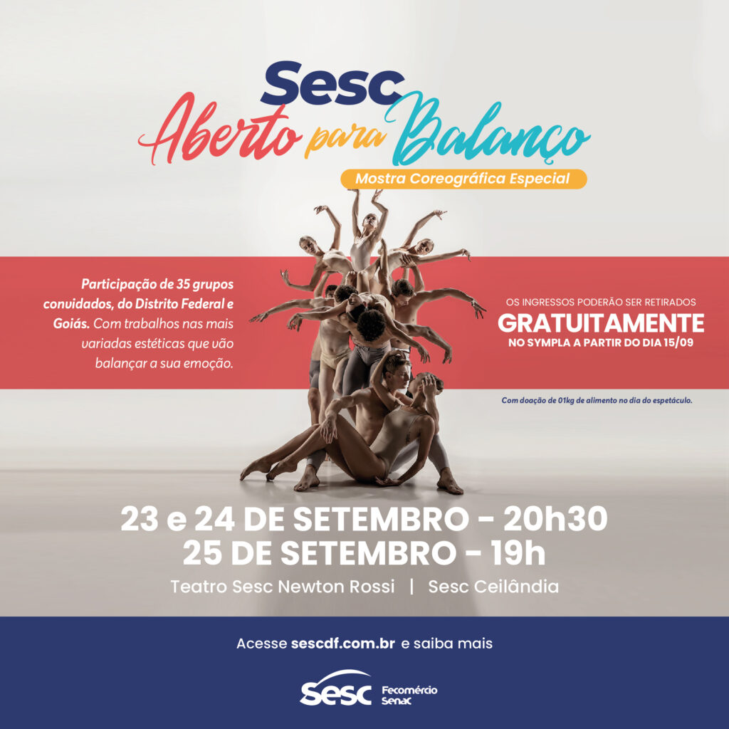 250 bailarinos se apresentam no SESC Ceilândia entre os dias 23 e 25 de setembro