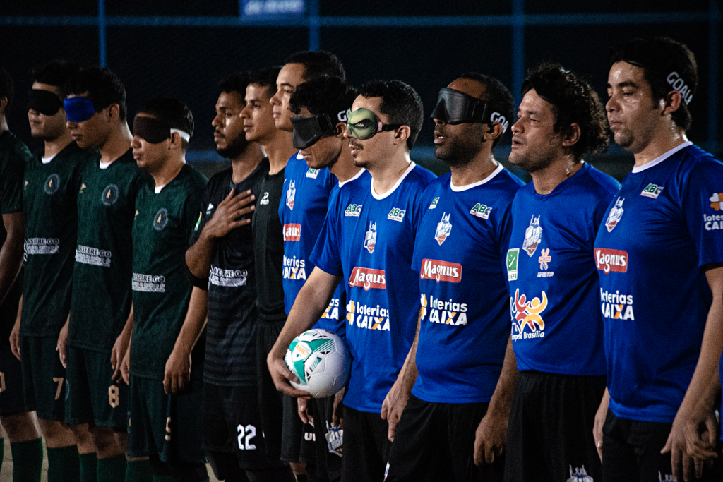 Time de futebol de cegos da ADEF empata em novo amistoso contra a ACELGO