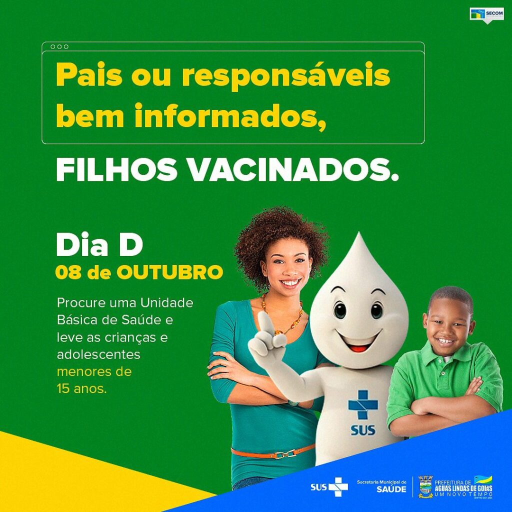 Secretaria de Saúde de Águas Lindas prorroga prazo do Dia D de Vacinação
