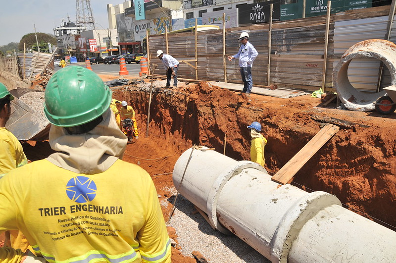 Túnel de Taguatinga: sistema de drenagem avança mais uma etapa