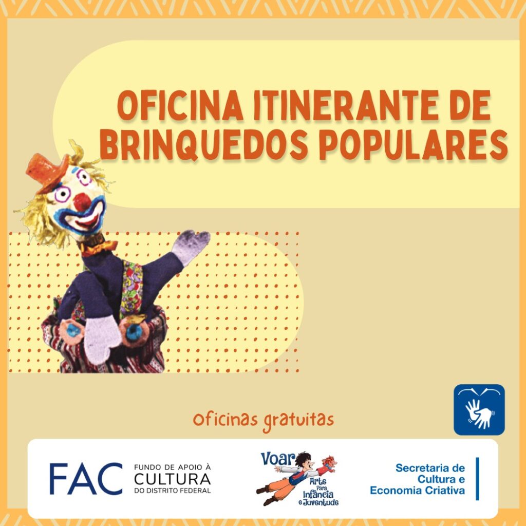 Escolas do Gama e Santa Maria receberão oficinas de brinquedos populares