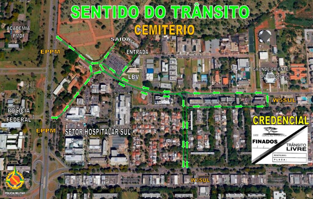 Policiamento reforçado em Brasília próximo a cemitérios para o Dia de Finados
