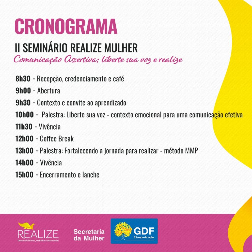 II Seminário Realize Mulher terá atividades sobre comunicação assertiva