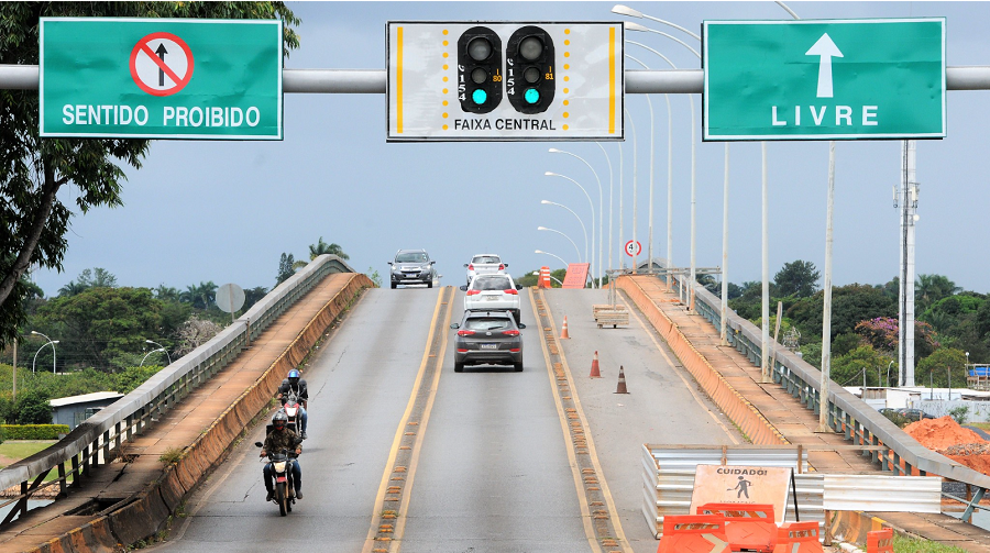 Ponte Honestino Guimarães terá uma das faixas interditada a partir desta sexta