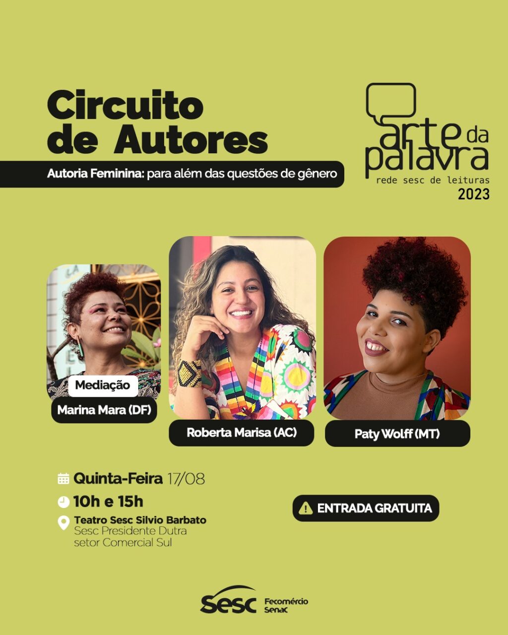 Arte da Palavra: Sesc Presidente Dutra promove debate sobre obras literárias femininas