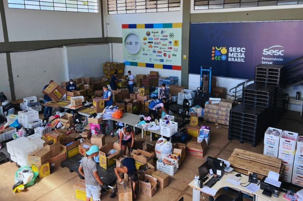 Em 24h, unidades do Sesc-DF receberam 6 toneladas de donativos