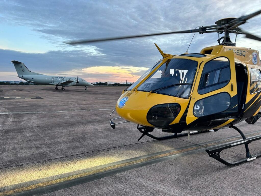 Coração vindo de Rio Verde chega ao ICTDF pelo helicóptero do Detran