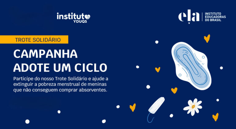 Instituto Yduqs e Instituto Ela arrecadam absorventes para combater a pobreza menstrual