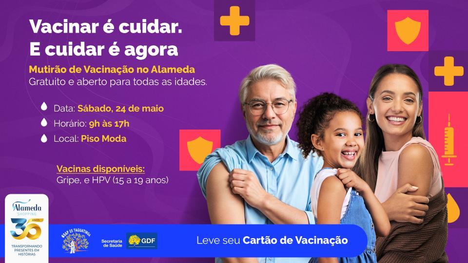Alameda Shopping promove mutirão de vacinação contra gripe e HPV