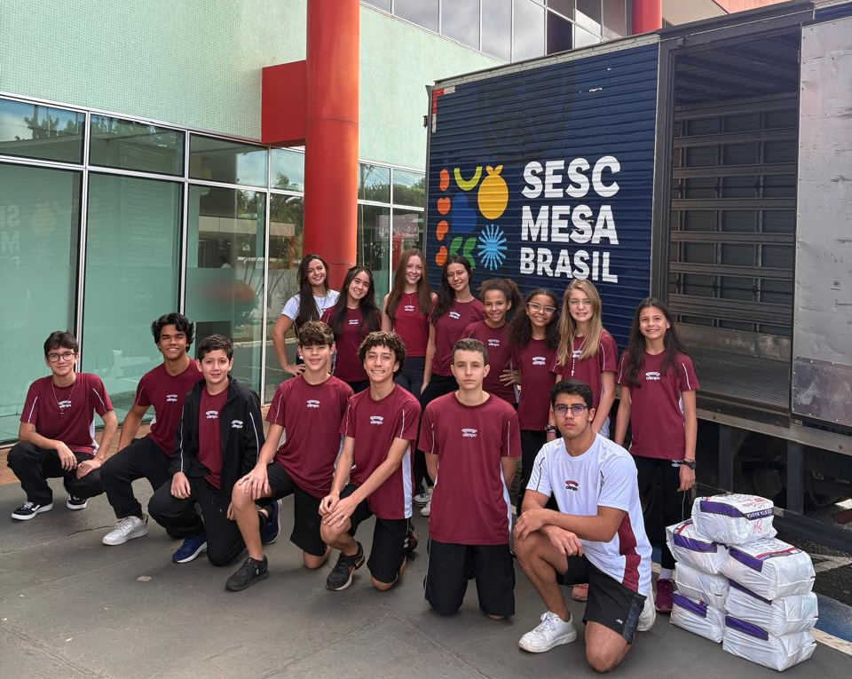 Sesc Mesa Brasil recebe doação de 22 t de alimentos do Colégio Olimpo