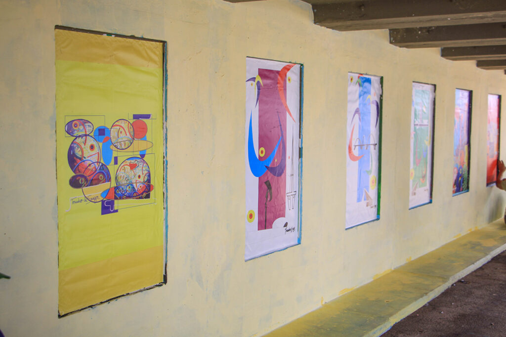 Paradas de ônibus viram telas em Sobradinho com a 5ª Bienal Internacional de Arte Urbana