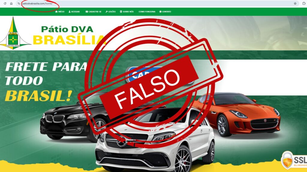 Detran-DF alerta sobre golpe envolvendo leilão falso de veículos