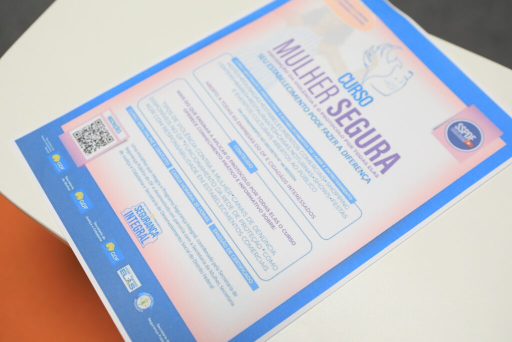 SSP-DF e Sebrae lançam curso Mulher Segura para prevenir violência de gênero no DF