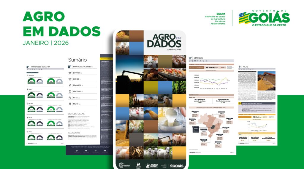 Governo de Goiás divulga boletim com indicadores da agropecuária em 2025
