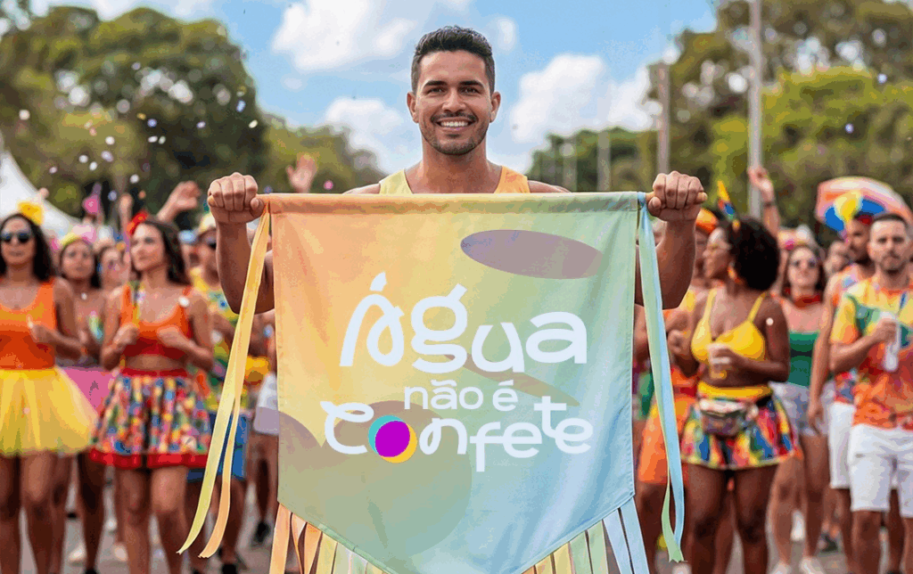 Carnaval: campanha chama a atenção para o uso consciente de água