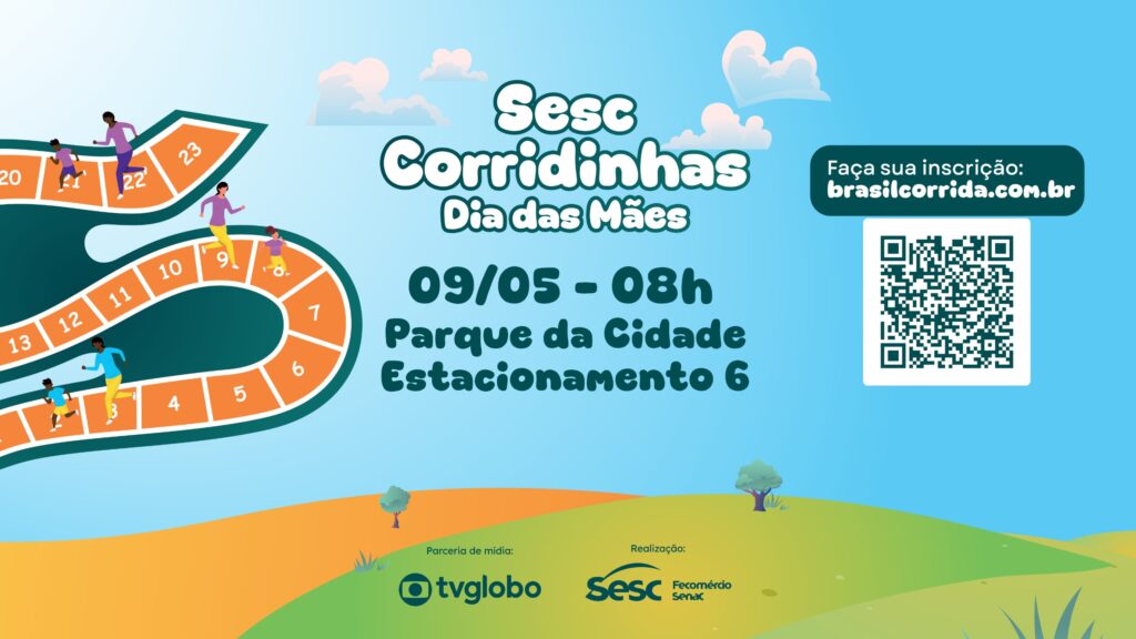 Sesc promove corrida infantil no Parque da Cidade para celebrar Dia das Mães
