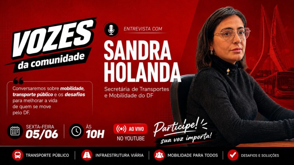 Vozes da Comunidade entrevista secretária de Transportes Sandra Holanda