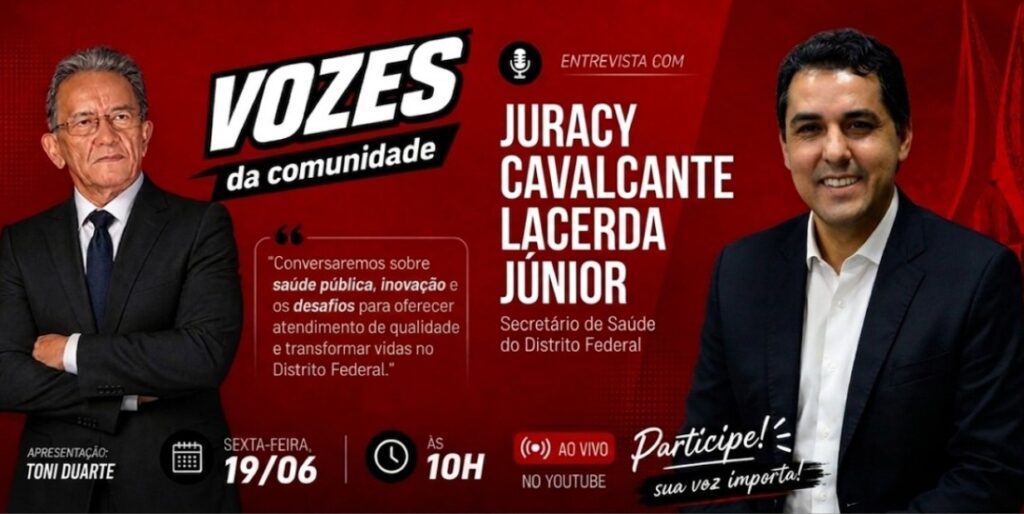 Vozes da Comunidade entrevista secretário de Saúde do DF nesta sexta-feira