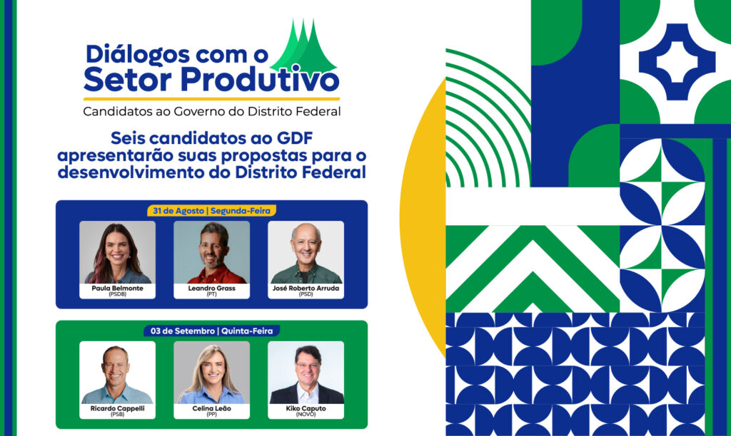 Setor produtivo reúne seis candidatos ao GDF em sabatinas eleitorais
