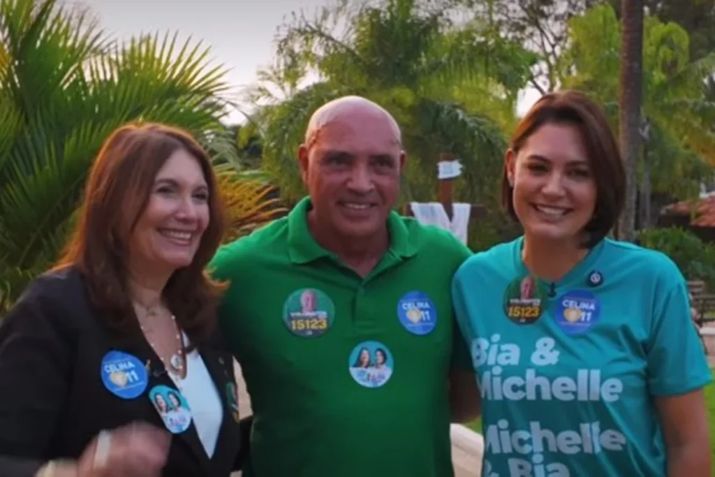 Michelle, Bia Kicis e Wellington Luiz organizam mutirão de fraldas